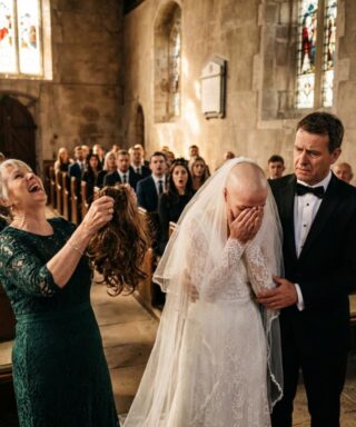 During the wedding, my mother-in-law came up to me and ripped off my wig, showing all the guests my bald head: but then the unexpected happened
