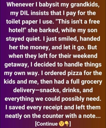 My daughter-in-law charged me for toilet paper. She didn’t realize what I was about to do next would change everything.