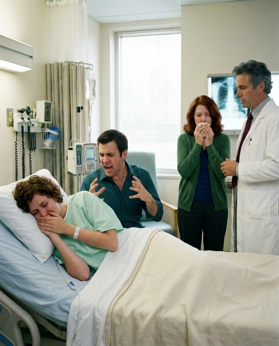 “She didn’t mean it,” my husband begged as I lay in pain. “Let’s keep this in the family.” But when the doctor saw my injuries, he refused to stay silent. What the x-rays revealed changed everything… Her face went pale…
