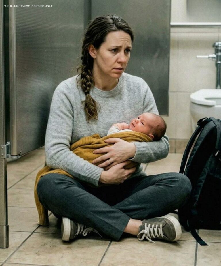 I Fed a 10-Day-Old Baby I Found in a Cold Airport Bathroom – When a Stranger Knocked on My Door the Next Day, My Heart Stopped
