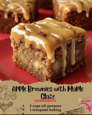 Apple Brownies with Maple Glaze