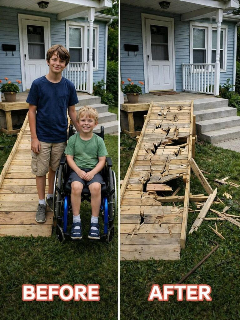 My Son Built a Ramp for the Boy Next Door – Then a Selfish Neighbor Smashed It, but Consequences Came Sooner Than She Thought