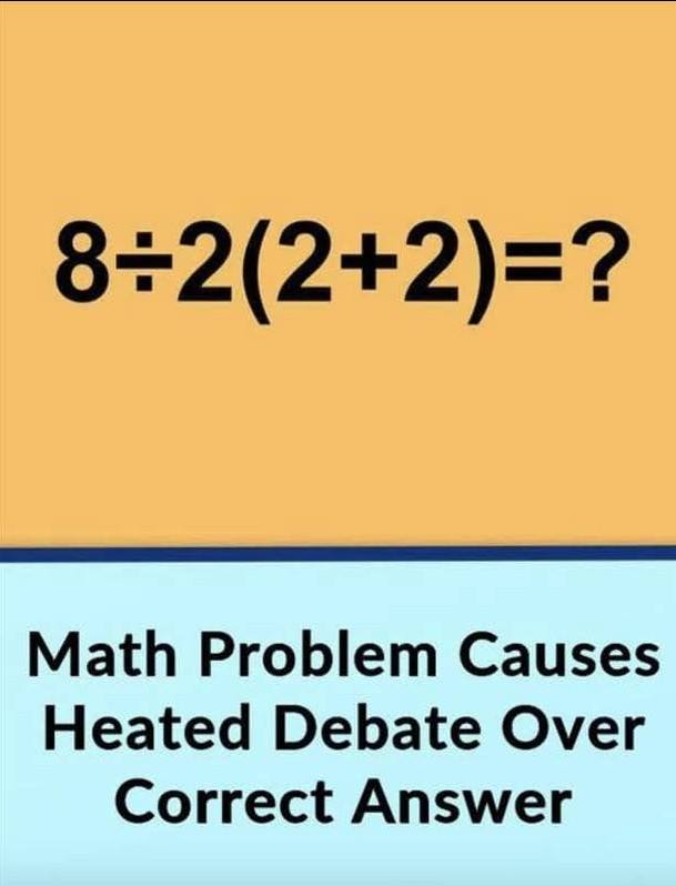 Math problem divides the internet