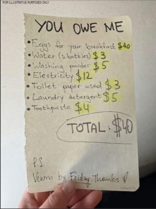 When my daughter-in-law asked me to babysit for the weekend, I expected cuddles, cookie crumbs, and maybe a thank-you. Instead, I found a handwritten bill on the counter—for items I used while staying there!