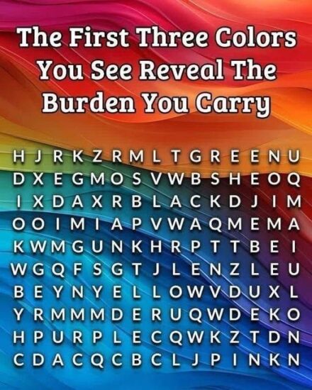 The First Three Colors You See Reveal How You Intimidate People