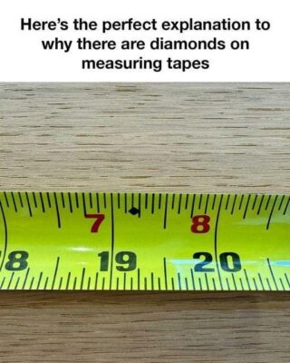 The Secret Meaning of Black Diamonds on Measuring Tapes