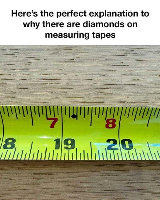 The Secret Meaning of Black Diamonds on Measuring Tapes