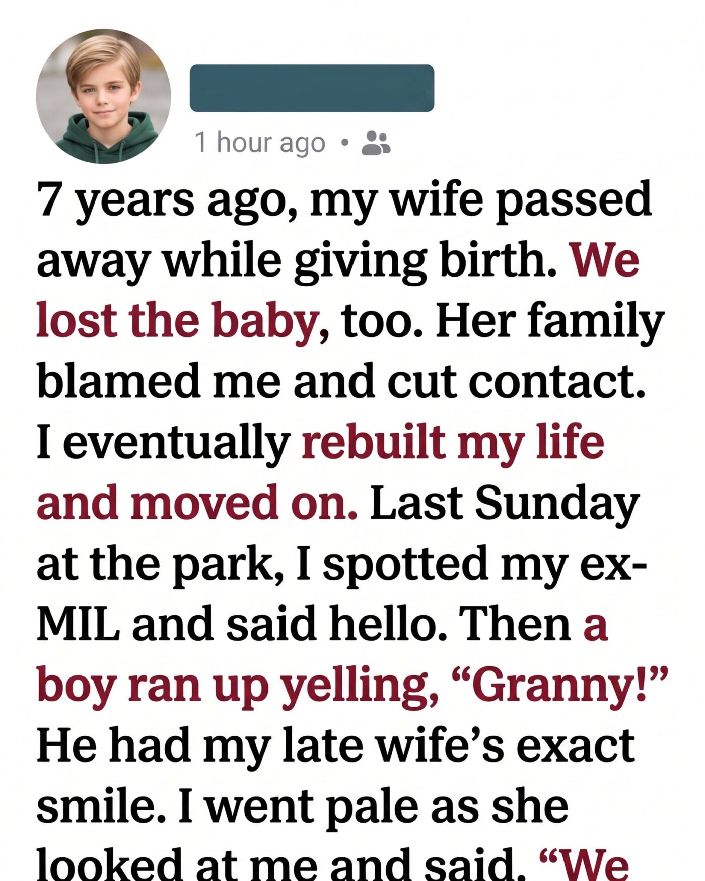 Seven Years After Losing My Wife And Son, A Stranger Child Called My Ex-MIL “Granny”—And Her Next Words Changed Everything