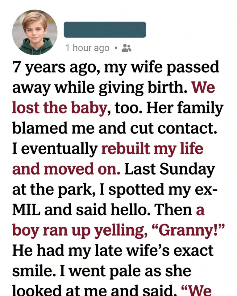 Seven Years After Losing My Wife And Son, A Stranger Child Called My Ex-MIL “Granny”—And Her Next Words Changed Everything