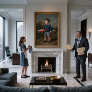 I was wiping down a wealthy stranger’s Tribeca penthouse when I looked up at the portrait above his fireplace and whispered, “I know that boy.”