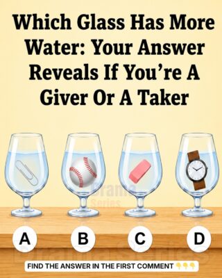 Which Glass Has the Most Water? Your Answer Might Reveal More Than You Think