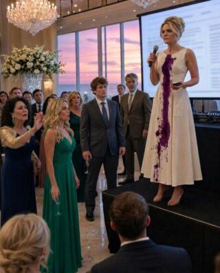 my brother’s engagement, his fiancée poured vintage Cabernet down my thrift-store dress and laughed. His future mother-in-law dragged me to the vendor table like I was the help. My own brother watched…