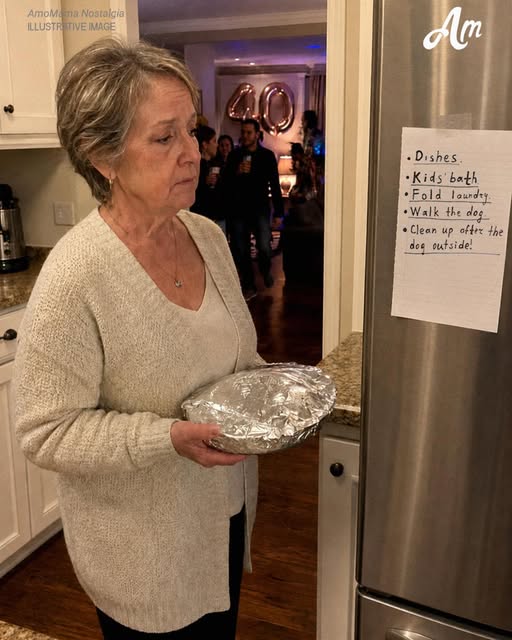 My Son Invited Me to His 40th Birthday Dinner – Then His Wife Pointed at the Chore List Taped to the Fridge and Said, ‘These Are Your Jobs for Tonight’
