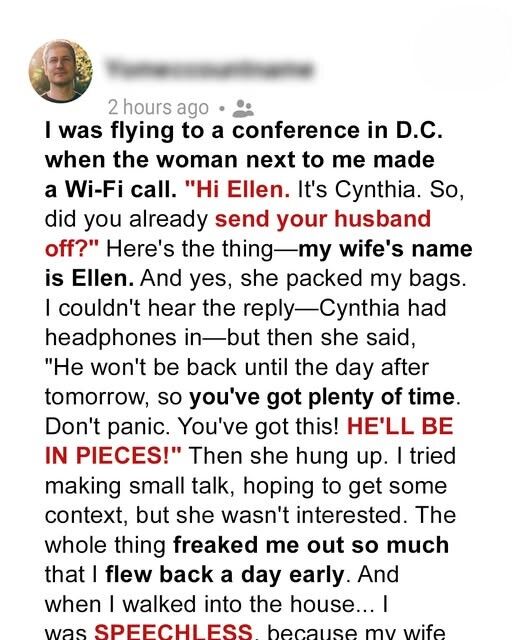 I Overheard a Woman’s Puzzling Conversation on the Plane – I Rushed Home and Was Left Speechless