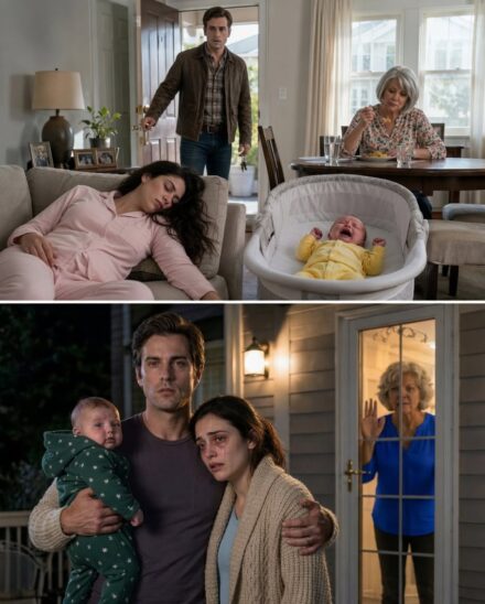 My wife was s0 exhausted she could barely stand, but my m0ther insisted on “helping” with the baby. I came home early and found my wife fainting on the s0fa while my mother sat nearby, ignoring the baby’s frantic cr:ies and eating a meal my wife had…