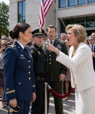 My mother-in-law tried to have me kicked out of a military ceremony, calling me an embarrassment in front of everyone. But she had no idea the building behind her held a secret that would expose the truth within minutes.