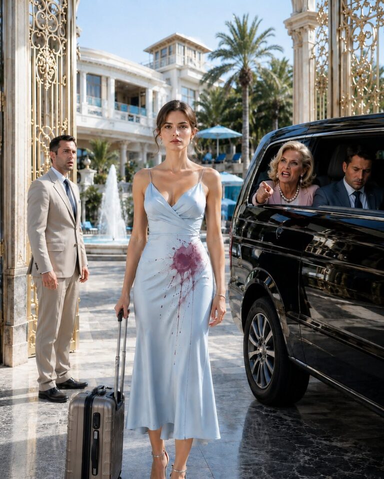My mother-in-law pushed my suitcase onto the pavement and smiled like she had just erased me. “This resort is for people with class, not women like you,” she said, while my husband looked away.