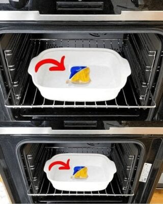 The trick to cleaning the oven ‘effortlessly’. Even the burnt-on grease disappears