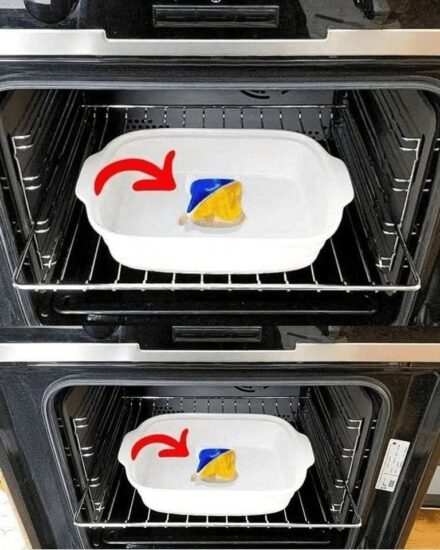 The trick to cleaning the oven ‘effortlessly’. Even the burnt-on grease disappears