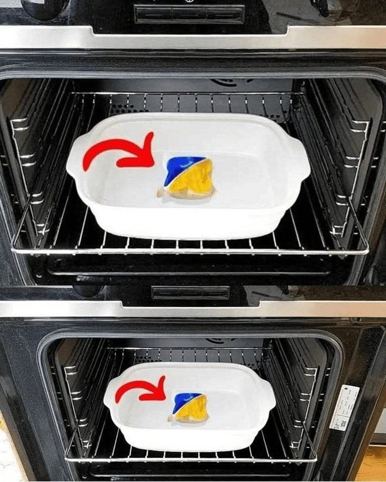 The trick to cleaning the oven ‘effortlessly’. Even the burnt-on grease disappears